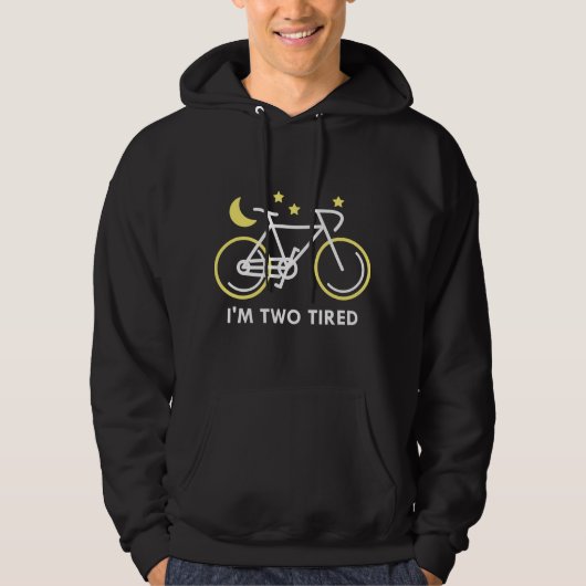 Ik ben twee vermoeid hoodie (Voorkant)