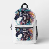 Ik ben tweede Hij is eerste rugzak D1 (Voorkant)