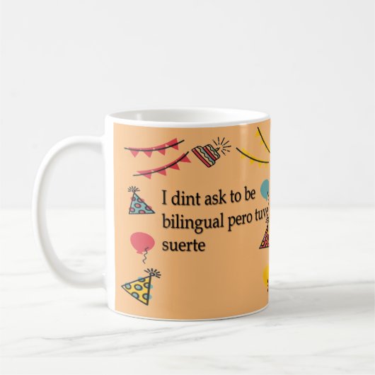 Ik ben tweetalig! Wat is uw supermacht? Koffiemok (Links)