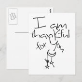 Ik ben u dankbaar briefkaart (Voorkant / Achterkant)
