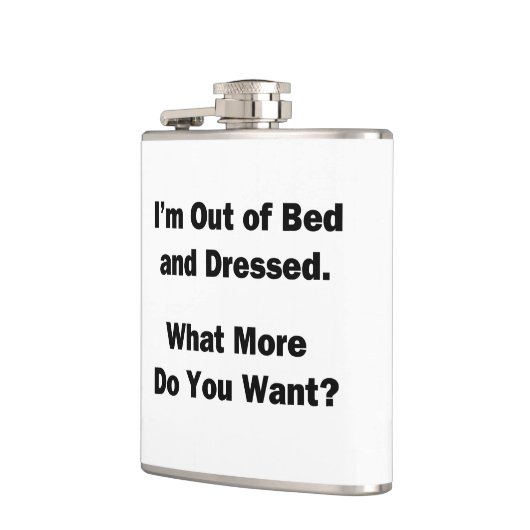 Ik ben uit Bed en Dpress Heupfles (Links)