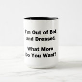 Ik ben uit Bed en Dpress. Mok (Midden)