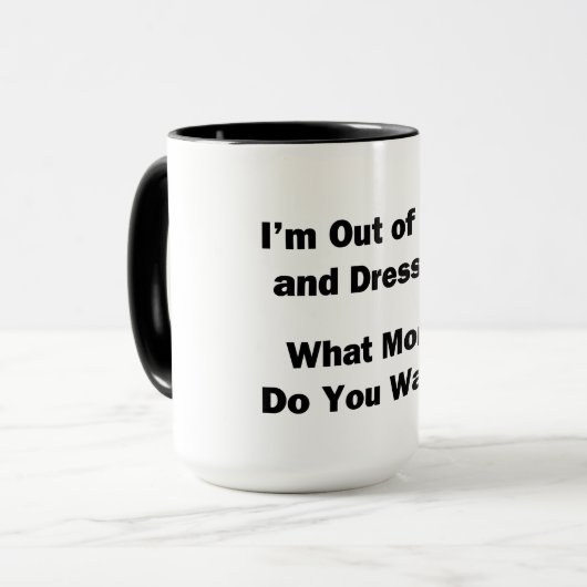 Ik ben uit Bed en Dpress. Mok (Voorkant links)