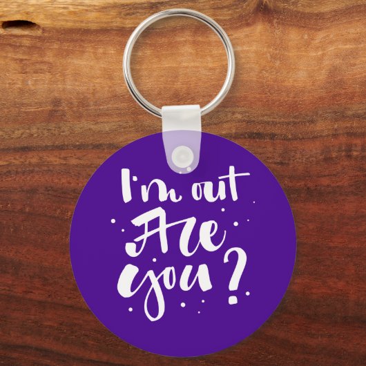 Ik ben uit, ben je? sleutelhanger (Voorkant)