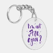 Ik ben uit, ben je? sleutelhanger (Voorkant Links)
