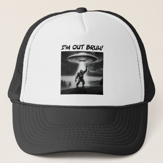 Ik ben uit Bruh! Bigfoot UFO Trucker Pet (Voorkant)