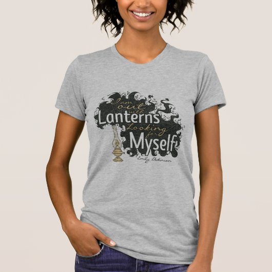 Ik ben uit met Lantern Emily Dickinson T-shirt (Voorkant)