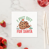 Ik ben uitgeweest voor Santa Funny Christmas Cooki Servet (Insitu)