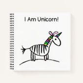 Ik ben Unicorn Zebra notebook Notitieboek (Voorkant)
