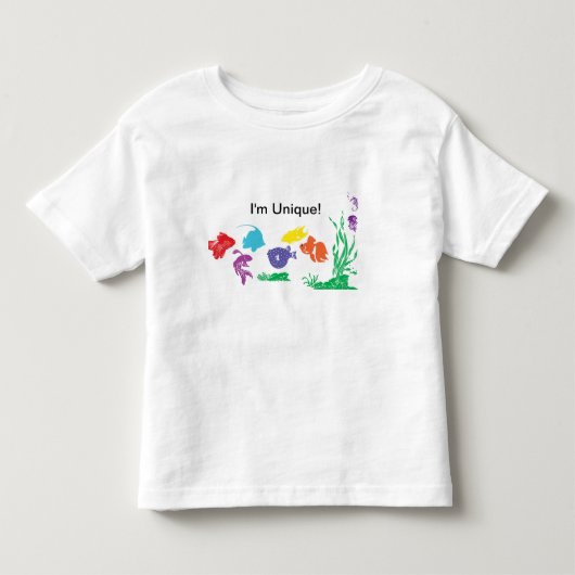 Ik ben uniek! Downsyndroom vis shirt (Voorkant)