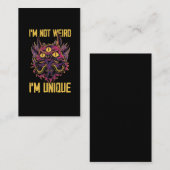 Ik ben uniek Kawaii Kitty Cat Monster. Visitekaartje (Voorkant / Achterkant)