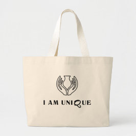 IK BEN UNIEK Minimalistische Boodschappentas Grote Tote Bag
