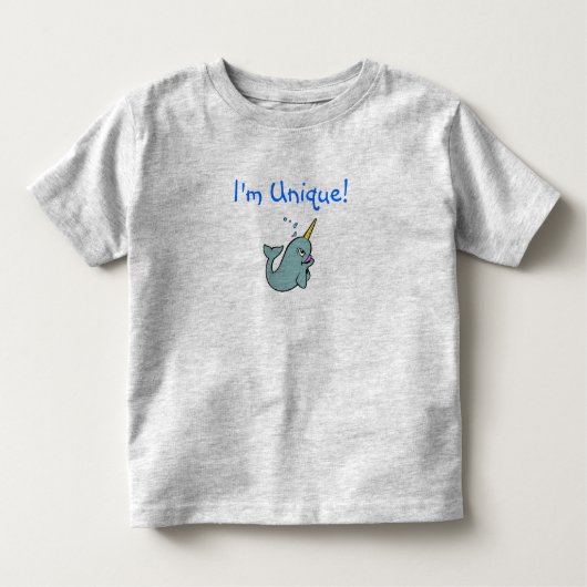 Ik ben uniek! (Narwhal) Kinder Shirts (Voorkant)