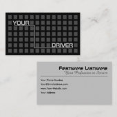 Ik ben uw chauffeur als taxichauffeur of cabdriver visitekaartje (Voorkant / Achterkant)