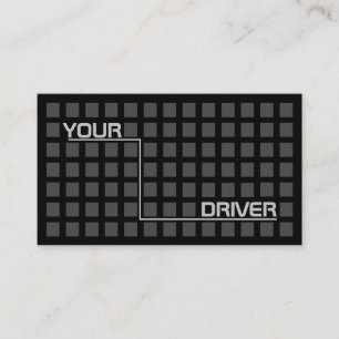 Ik ben uw chauffeur als taxichauffeur of cabdriver visitekaartje