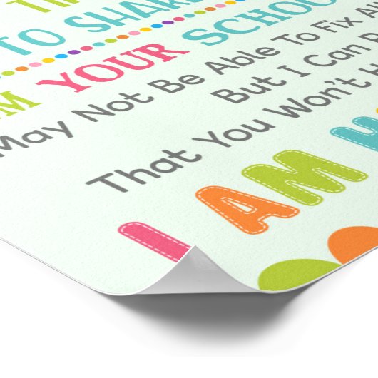 Ik ben uw schoolhoofd poster (Hoek)