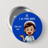 Ik ben uw verpleegster groot, 3-inch ronde Button (Voorkant /achterkant)