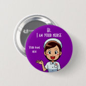 Ik ben uw verpleegster standaard, 2¼ inch Ronde Bu Button 5,7 Cm (Voorkant /achterkant)