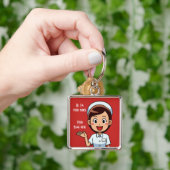 Ik ben uw zuster (2,00 inch) Premium Square Sleute Sleutelhanger (Hand)