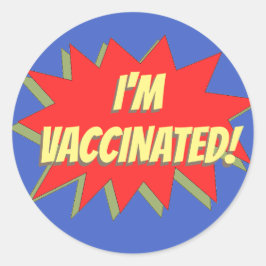 IK BEN VACCINATED CLASSIC ROUND STICKER