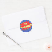 IK BEN VACCINATED CLASSIC ROUND STICKER (Envelop)