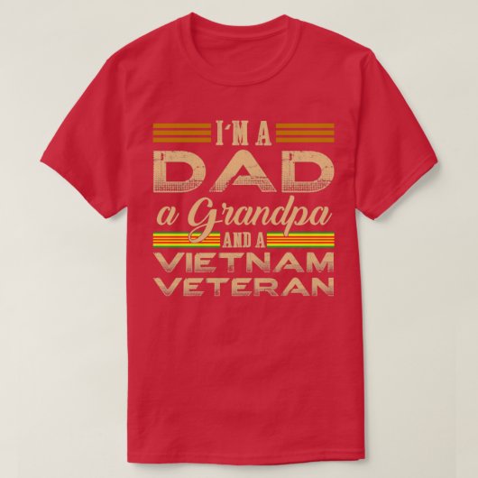 Ik ben vader a opa en Vietnam veteraan T-shirt (Design voorkant)