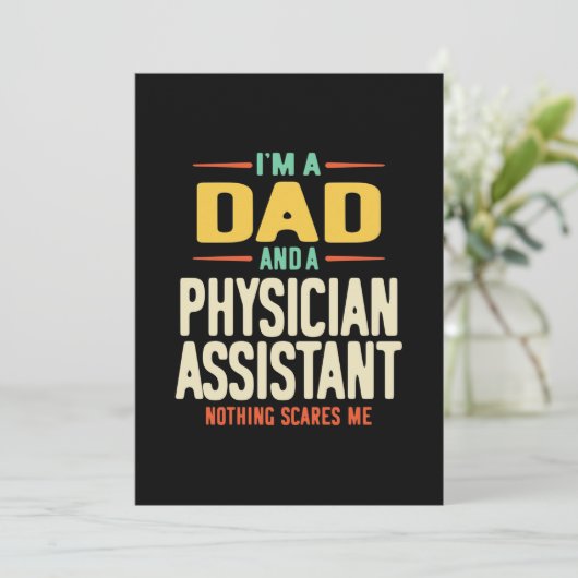 Ik ben vader en assistent van de arts kaart (Staand voorkant)