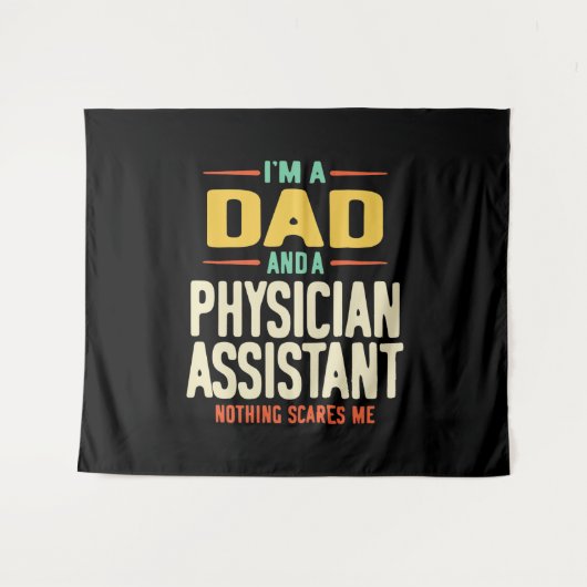 Ik ben vader en assistent van de arts wandkleed (Voorkant (horizontaal))