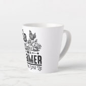 Ik ben vader en boer. | Landbouw Latte Mok (Rechterhoek)