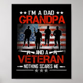 Ik ben vader grootpa Proud Veteran Fathers Dag 235 Poster (Voorkant)