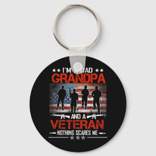 Ik ben vader grootpa Proud Veteran Fathers Dag 235 Sleutelhanger