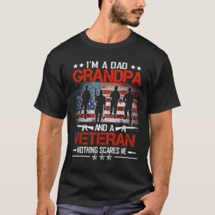 Ik ben vader grootpa Proud Veteran Fathers Dag 235 T-shirt