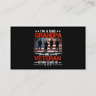 Ik ben vader grootpa Proud Veteran Fathers Dag 235 Visitekaartje