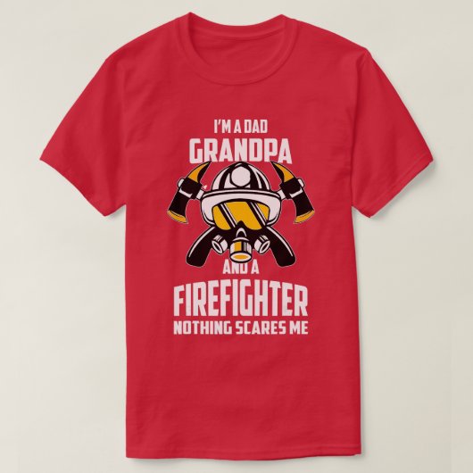 Ik ben vader opa brandweerman brandweerdag t-shirt (Design voorkant)