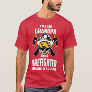 Ik ben vader opa brandweerman brandweerdag t-shirt