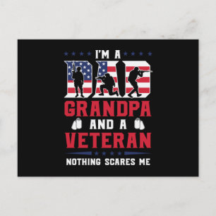 Ik ben vader opa en veteraan uitnodiging briefkaart