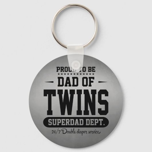 Ik ben vader van tweelingen superpap. sleutelhanger (Voorkant)