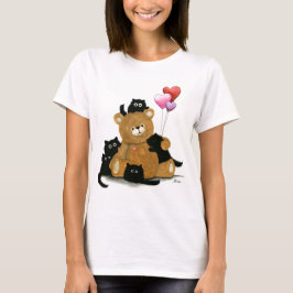 Ik ben Valentijn Shirt Teddy Bear Cats van Bi