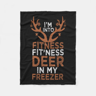 Ik ben van fitness herten vriezer grappige jager v fleece deken
