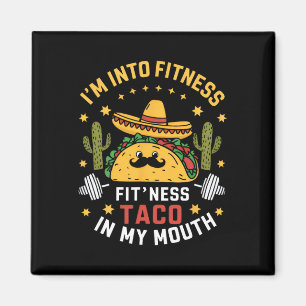 Ik ben van fitness taco's Mexicaanse Cinco de Mayo Magneet