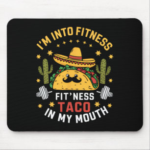 Ik ben van fitness taco's Mexicaanse Cinco de Mayo Muismat