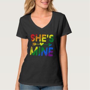 Ik ben van haar Ze is van mij Matching LGBT Pride  T-shirt