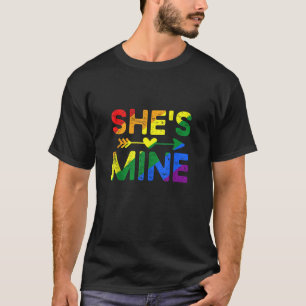 Ik ben van haar Ze is van mij Matching LGBT Pride T-shirt