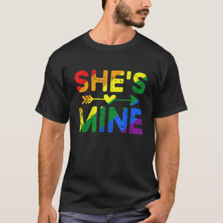 Ik ben van haar Zij is van mij Matching LGBT Pride T-shirt