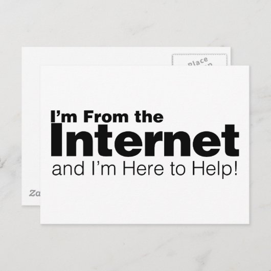 Ik ben van het internet briefkaart (Voorkant / Achterkant)