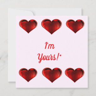 Ik ben van jou* 2 Valentijnskaart Notitiekaartje