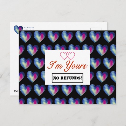 Ik ben van jou, GEEN RESTITUTIES! Briefkaart (Voorkant / Achterkant)