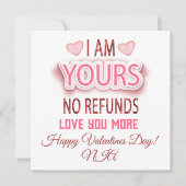 Ik ben van jou Geen Restituties Hart Foto Valentij Feestdagenkaart (Voorkant)