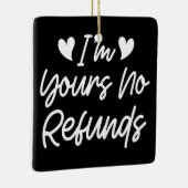 Ik ben van jou Geen Restituties Valentijnsdag Scha Keramisch Ornament (Rechts)