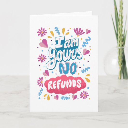 Ik ben van jou, geen terugbetaling kaart (Voorkant)